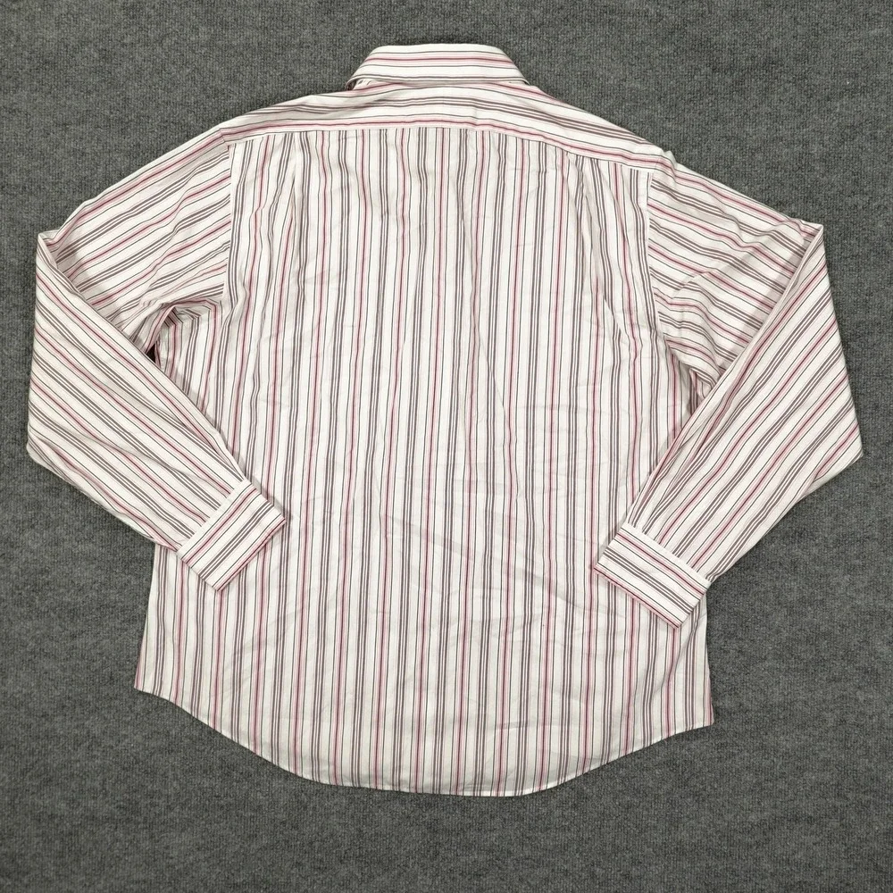 Polo Ralph Lauren Button Down Shirt Mens‎ 17.5 36/37 Pink White Striped Curham